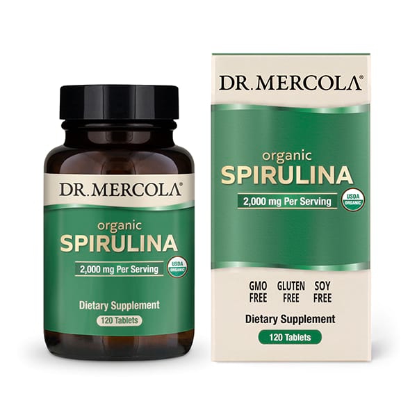 Image of Organic Spirulina 120 tablets dr Mercola 0810487034340