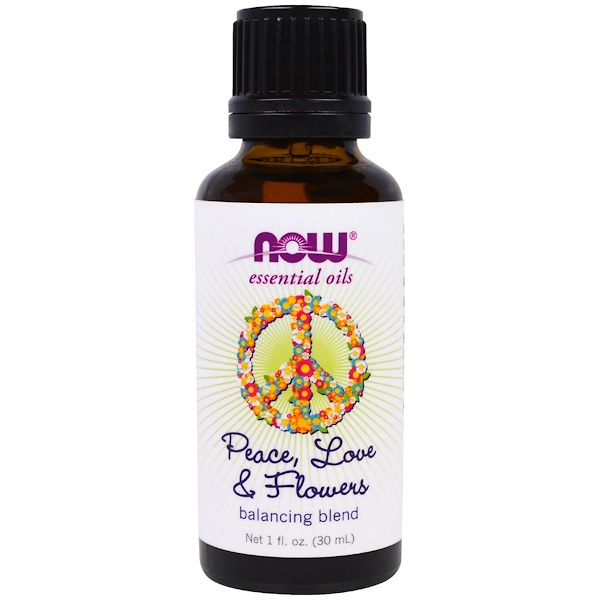 Image of Essential Oils- Peace- Love & Flowers- Balancing Blend (30 ml) - Now Foods 0733739076342