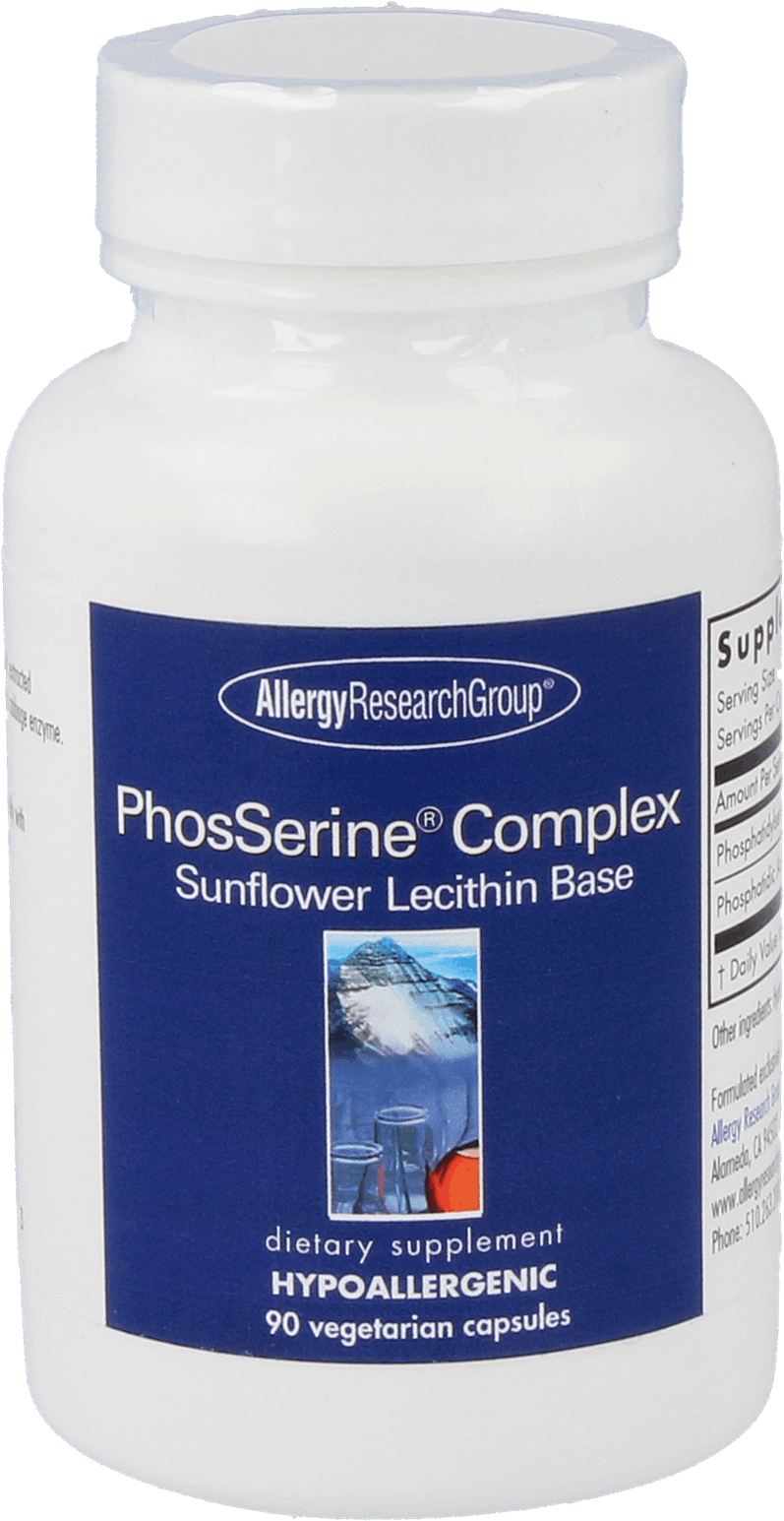 Image of PhosSerine Complex 90 Vegetarian Capsules - Allergy Research Group 0713947725713