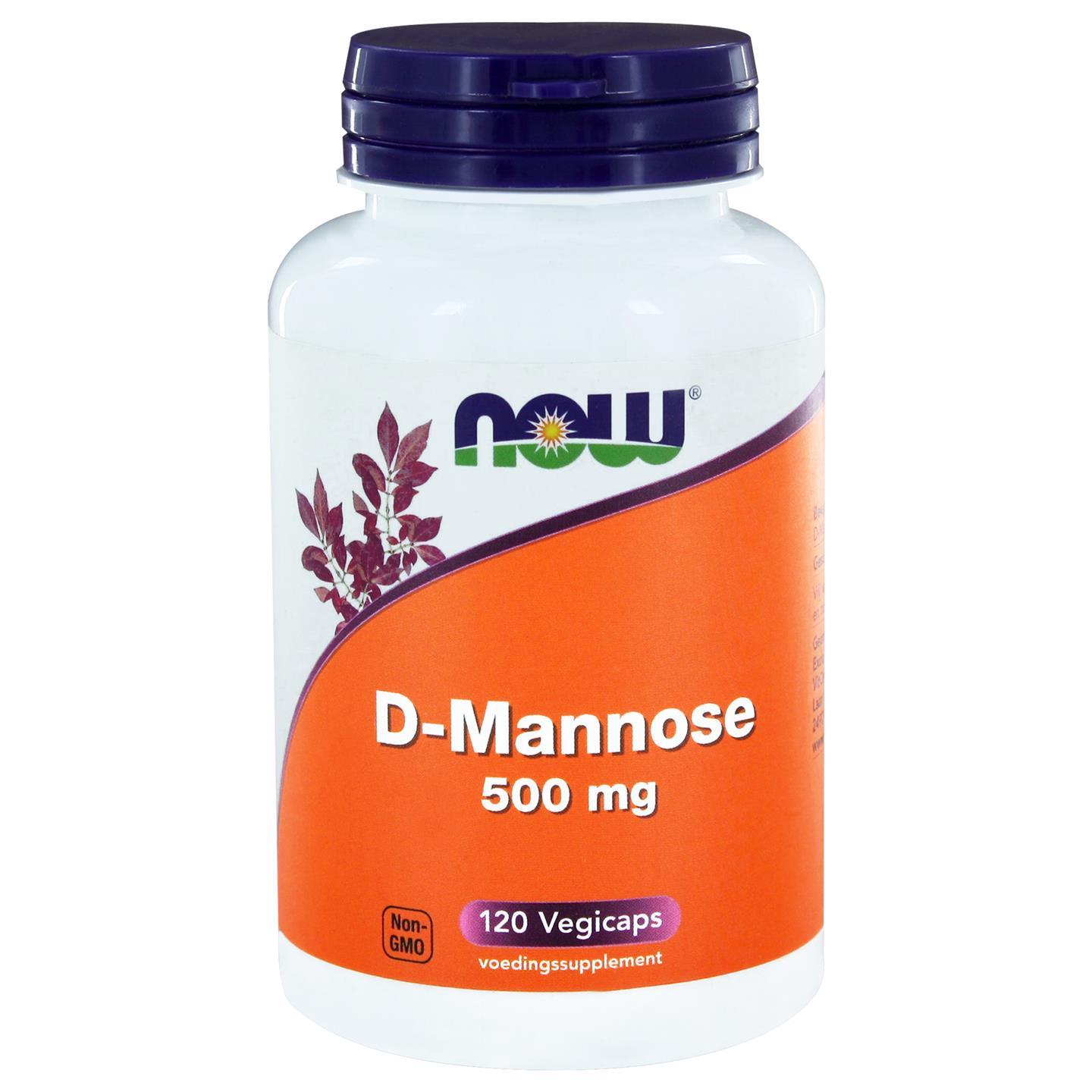 Image of Now Foods, 500 mg di D-mannosio, 120 capsule 0733739106742