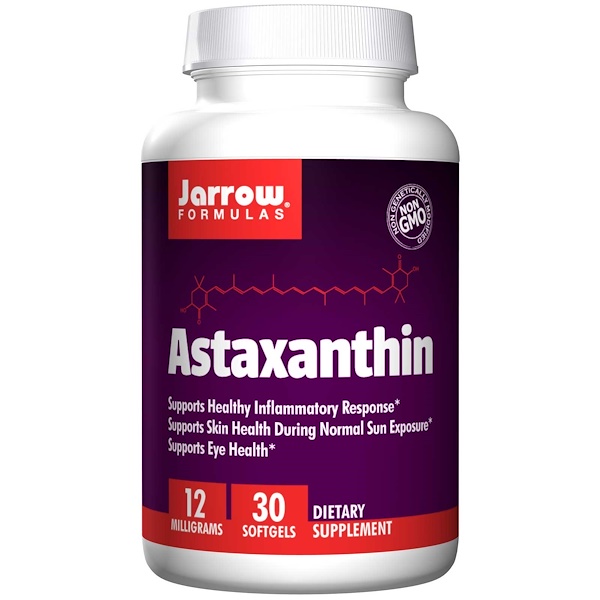 Image of Astaxanthin 12 mg (30 softgels) - Jarrow Formulas 0790011200413