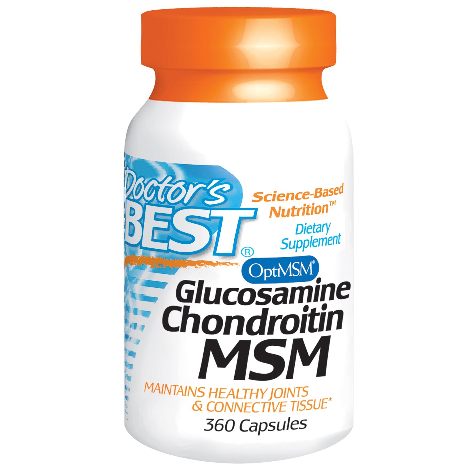 Image of Doctor&apos;s Best, Glucosamine Chondroitin MSM, 360 Capsules 0753950003644