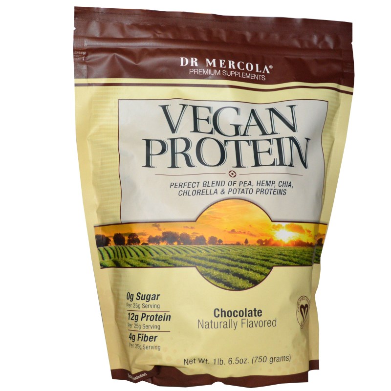 Image of Vegan Protein Chocolate (750 g) - Dr. Mercola 0813006015363