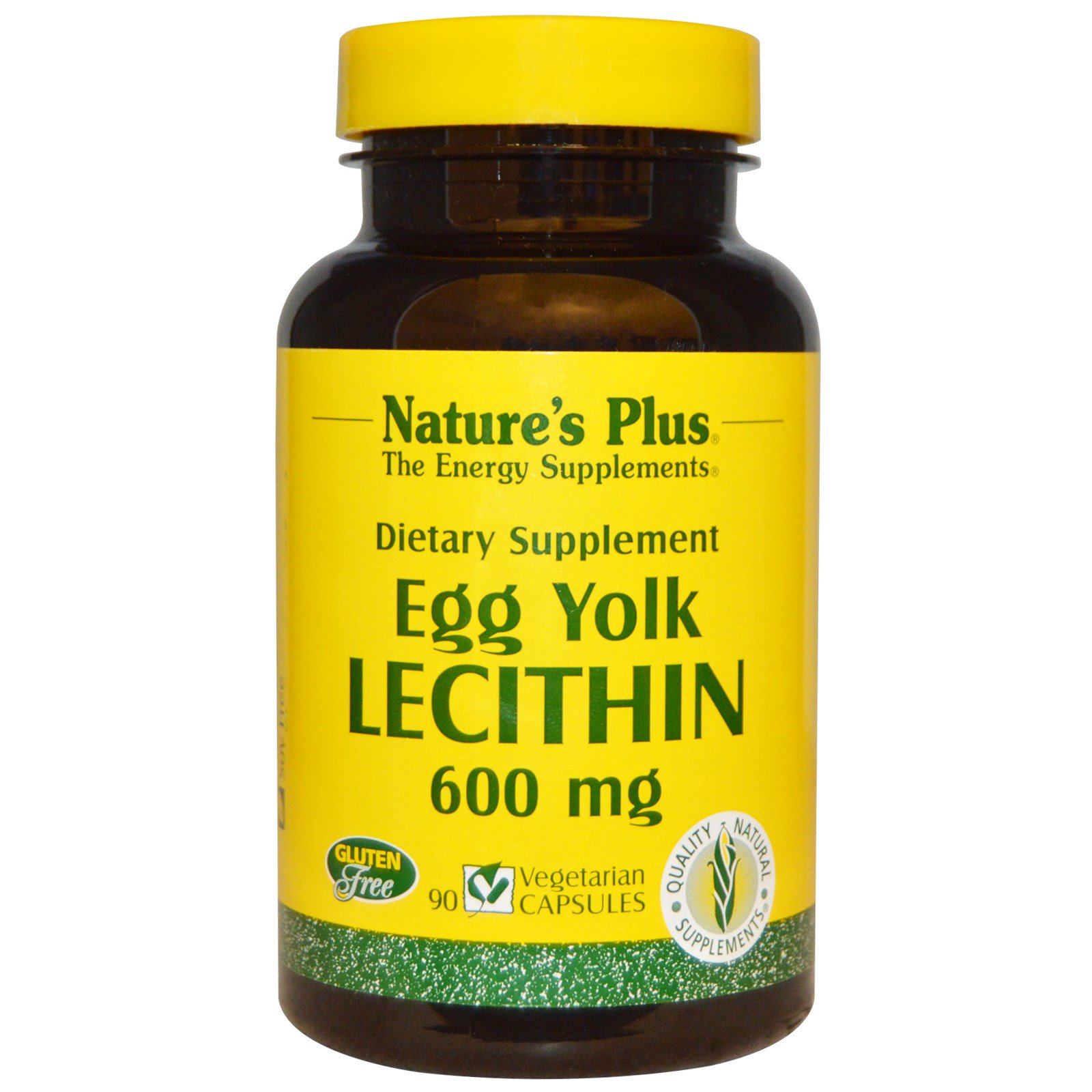 Image of Egg Yolk Lecithin, 600 mg (90 Veggie Caps) - Nature&apos;s Plus 0097467041738