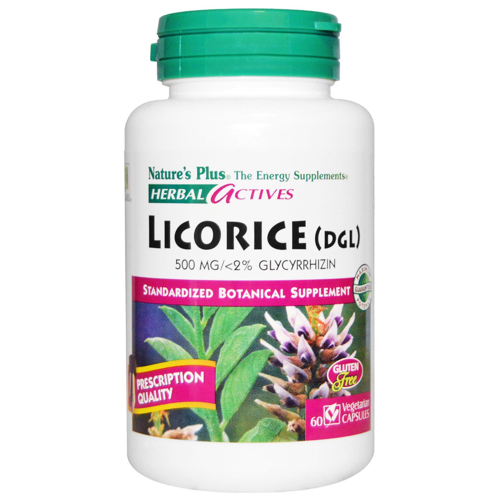 Image of Herbal Actives, Licorice (DGL), 500 mg (60 Veggie Caps) - Nature&apos;s Plus 0097467072244