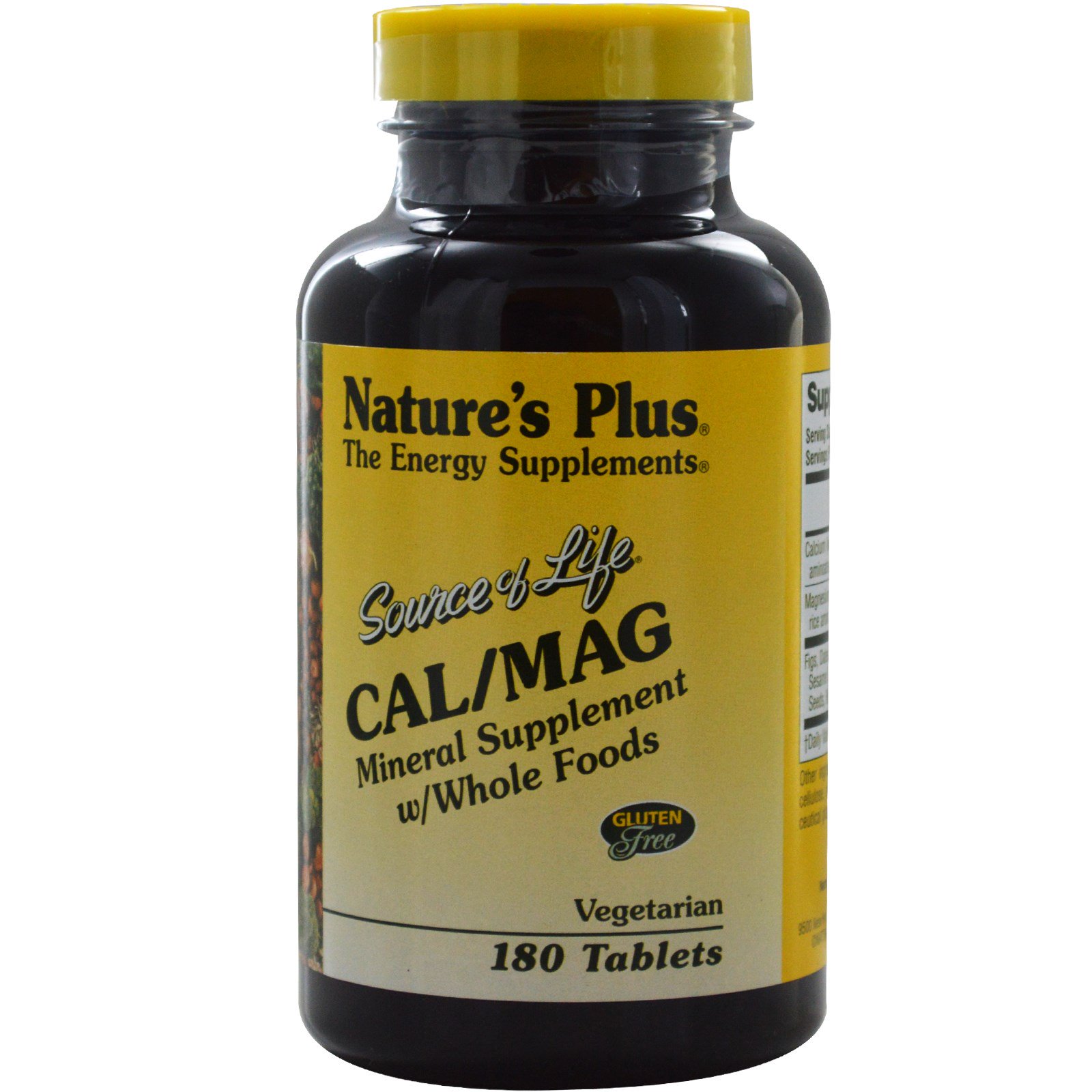 Image of Source of Life, Cal/Mag (180 Tablets) - Nature&apos;s Plus 0097467336452