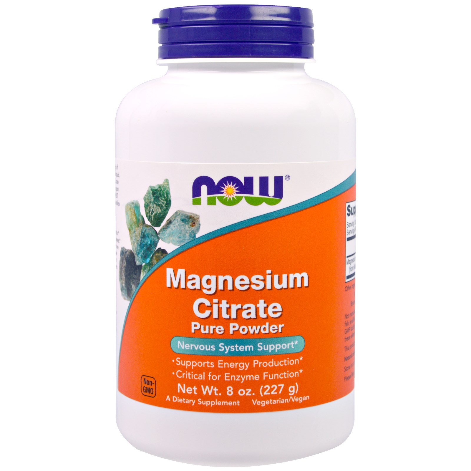 Image of Magnesium Citrate Pure Powder (227 gram) - Now Foods 0733739012951