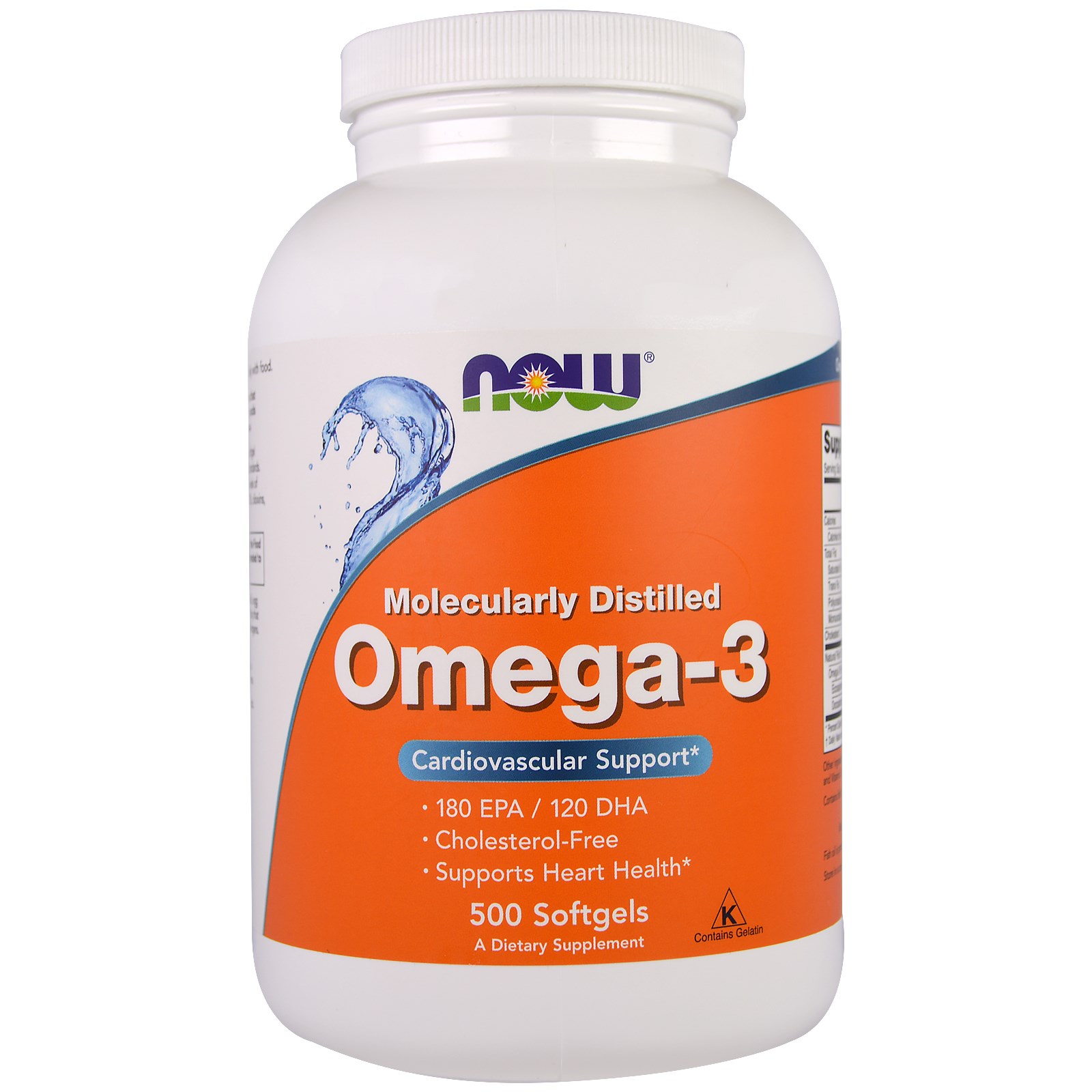 Image of Omega-3 (500 Softgels) - Now Foods 0733739016539