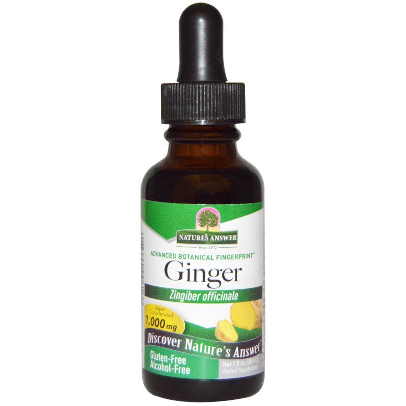 Image of Ginger, Alcohol-Free, 1000 mg (30 ml) - Nature&apos;s Answer 0083000006166