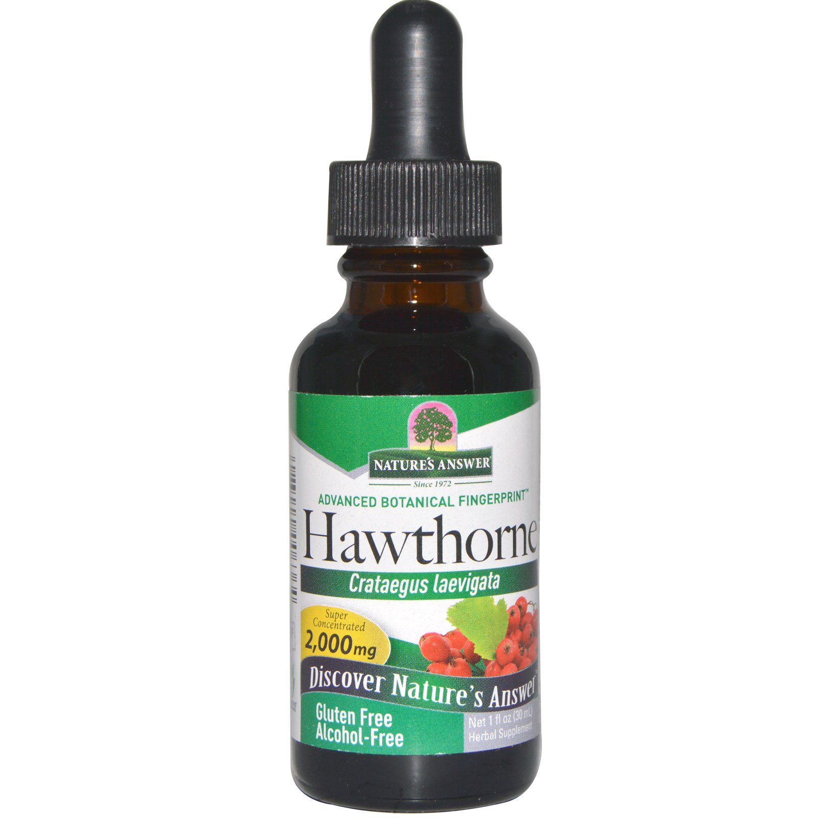 Image of Hawthorne, Alcohol-Free, 2000 mg (30 ml) - Nature&apos;s Answer 0083000006364