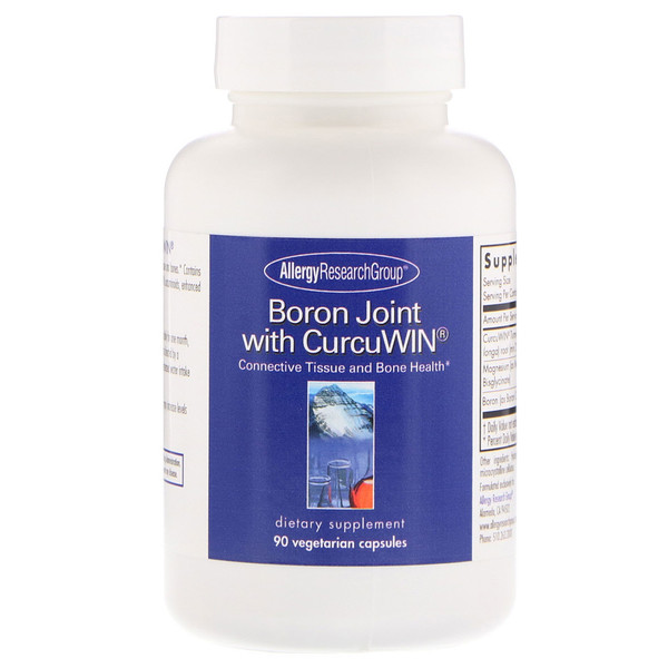 Image of Boron with CurcuWin 90 Vegetarian Capsules - Allergy Research Group 0713947871649