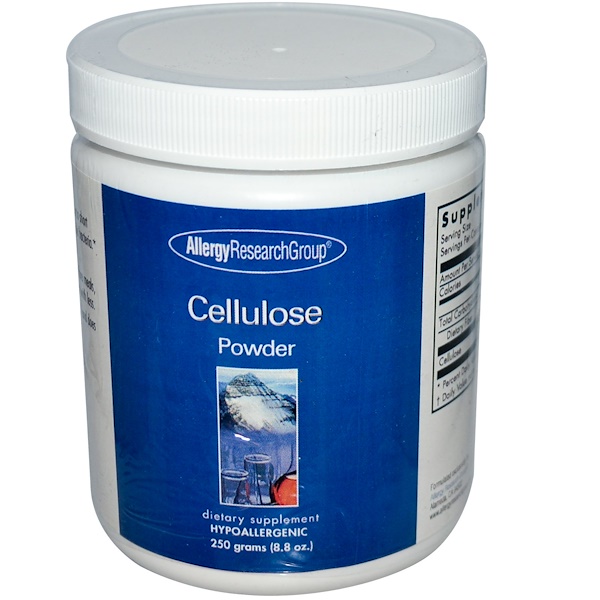 Image of Cellulose Powder (250 g) - Allergy Research Group 0713947721708