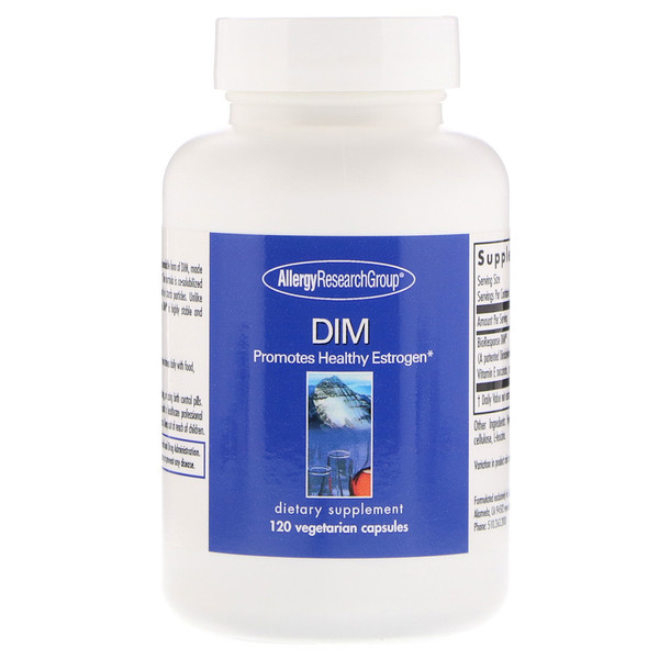 Image of DIM 120 Vegetarian Capsules - Allergy Research Group 0713947841444