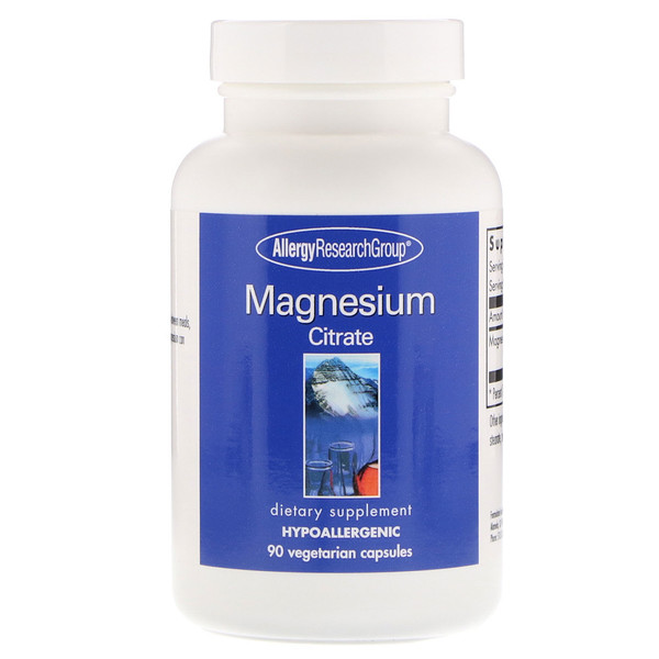 Image of Magnesium Citrate 90 Vegetarian Capsules - Allergy Research Group 0713947702448