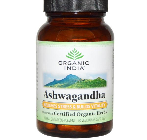 Image of Organic India, organici, Ashwagandha, Veggie 90 Caps 0851469000168