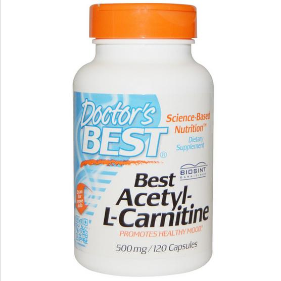 Image of Doctor&apos;s Best, Best acetil-L-Carnitina 500 mg, 120 capsule 0753950001527