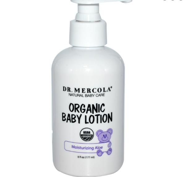 Image of Dr. Mercola, Organic Baby lozione, idratante Aloe, 6 fl oz (177 ml) 0813006012560