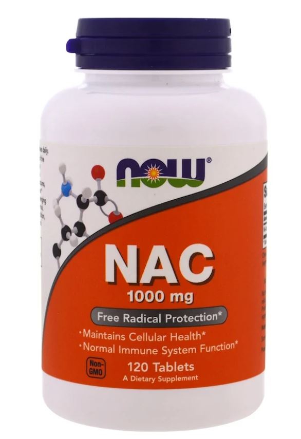 Image of NAC 1000 mg (120 tablets) - Now Foods 0733739001856