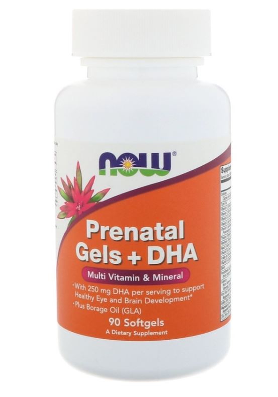 Image of Prenatal Gels + DHA (90 softgels) - Now Foods 0733739038098