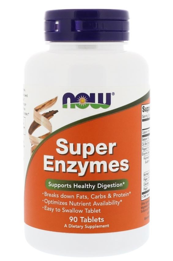 Image of Super Enzymes (90 tablets) - Now Foods 0733739029607
