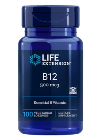 Image of Vitamina B12 500 Mcg - 100 Pastiglie - Life Extension 0737870361107